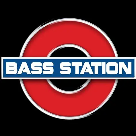 Bass Station logo — a red and blue roundel in the London Underground style